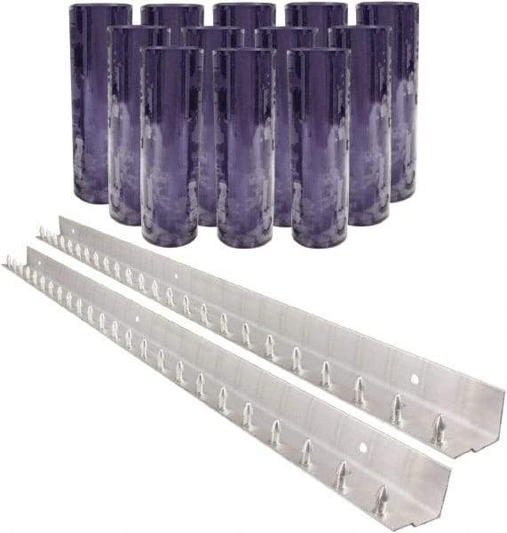 Aleco - 8' Door Width x 10' Door Height PVC Clear Smooth Strip Door Kit - Clear - Apex Tool & Supply