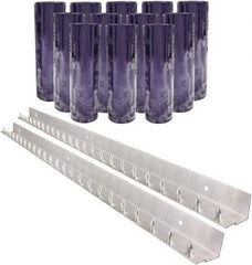 Aleco - 8' Door Width x 10' Door Height PVC Clear Smooth Strip Door Kit - Clear - Apex Tool & Supply