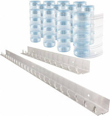 Aleco - 6' Door Width x 8' Door Height PVC Clear Ribbed Strip Door Kit - Clear - Apex Tool & Supply