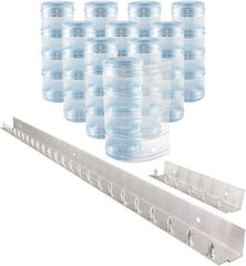 Aleco - 5' Door Width x 8' Door Height PVC Clear Ribbed Strip Door Kit - Clear - Apex Tool & Supply