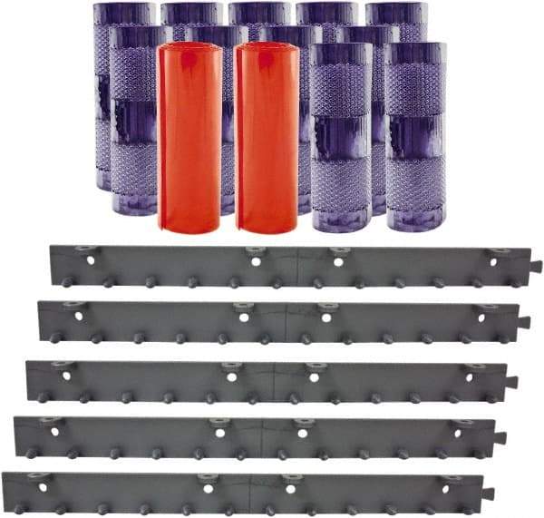 Aleco - 9' Door Width x 9' Door Height PVC Clear Smooth Anti-Insect Strip Door Kit - Clear - Apex Tool & Supply