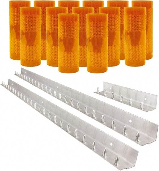 Aleco - 9' Door Width x 9' Door Height PVC AmberTech Anti-Insect Strip Door Kit - Amber - Apex Tool & Supply