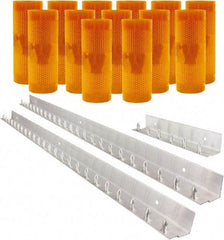 Aleco - 9' Door Width x 9' Door Height PVC AmberTech Anti-Insect Strip Door Kit - Amber - Apex Tool & Supply