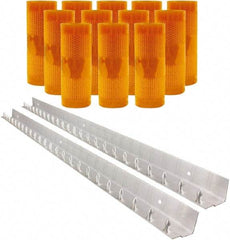 Aleco - 8' Door Width x 8' Door Height PVC AmberTech Anti-Insect Strip Door Kit - Amber - Apex Tool & Supply