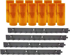 Aleco - 8' Door Width x 10' Door Height PVC AmberTech Anti-Insect Strip Door Kit - Amber - Apex Tool & Supply