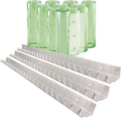 Aleco - 7' Door Width x 10' Door Height PVC Clear Smooth Antistatic Strip Door Kit - Light Green Tint - Apex Tool & Supply