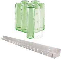 Aleco - 4' Door Width x 8' Door Height PVC Clear Smooth Antistatic Strip Door Kit - Light Green Tint - Apex Tool & Supply