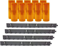 Aleco - 7' Door Width x 10' Door Height PVC AmberTech Anti-Insect Strip Door Kit - Amber - Apex Tool & Supply