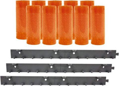 Aleco - 5' Door Width x 8' Door Height PVC AmberTech Anti-Insect Strip Door Kit - Amber - Apex Tool & Supply