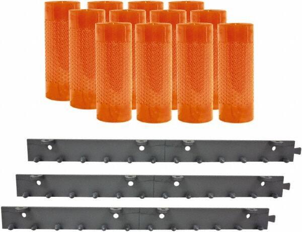 Aleco - 6' Door Width x 8' Door Height PVC AmberTech Anti-Insect Strip Door Kit - Amber - Apex Tool & Supply