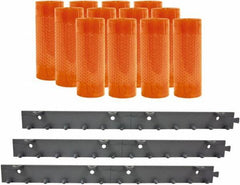Aleco - 6' Door Width x 8' Door Height PVC AmberTech Anti-Insect Strip Door Kit - Amber - Apex Tool & Supply