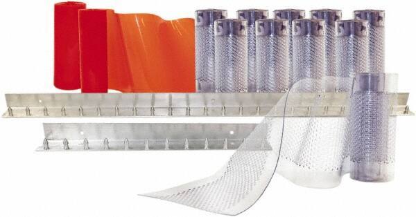 Aleco - 6' Door Width x 8' Door Height PVC Clear Smooth Anti-Insect Strip Door Kit - Clear - Apex Tool & Supply