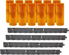 Aleco - 8' Door Width x 8' Door Height PVC AmberTech Anti-Insect Strip Door Kit - Amber - Apex Tool & Supply