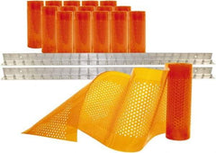 Aleco - 8' Door Width x 8' Door Height PVC AmberTech Anti-Insect Strip Door Kit - Amber - Apex Tool & Supply