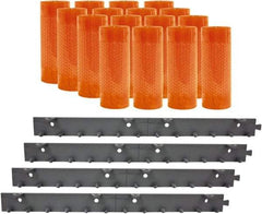 Aleco - 8' Door Width x 8' Door Height PVC AmberTech Anti-Insect Strip Door Kit - Amber - Apex Tool & Supply