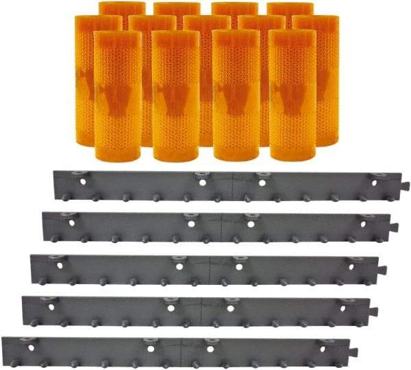 Aleco - 9' Door Width x 9' Door Height PVC AmberTech Anti-Insect Strip Door Kit - Amber - Apex Tool & Supply