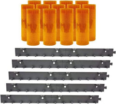 Aleco - 9' Door Width x 9' Door Height PVC AmberTech Anti-Insect Strip Door Kit - Amber - Apex Tool & Supply