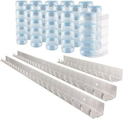 Aleco - 10' Door Width x 10' Door Height PVC Clear Ribbed Strip Door Kit - Clear - Apex Tool & Supply