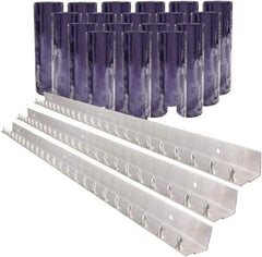 Aleco - 12' Door Width x 12' Door Height PVC Clear Smooth Strip Door Kit - Clear - Apex Tool & Supply