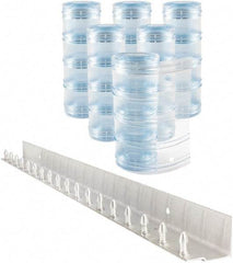 Aleco - 3' Door Width x 7' Door Height PVC Clear Ribbed Strip Door Kit - Clear - Apex Tool & Supply