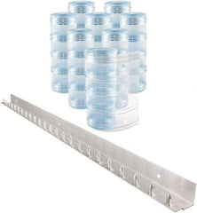 Aleco - 4' Door Width x 8' Door Height PVC Clear Ribbed Strip Door Kit - Clear - Apex Tool & Supply