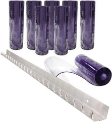 Aleco - 4' Door Width x 8' Door Height PVC Clear Smooth Strip Door Kit - Clear - Apex Tool & Supply