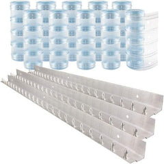 Aleco - 7' Door Width x 10' Door Height PVC Clear Ribbed Strip Door Kit - Clear - Apex Tool & Supply