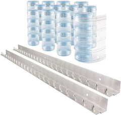 Aleco - 8' Door Width x 10' Door Height PVC Clear Ribbed Strip Door Kit - Clear - Apex Tool & Supply