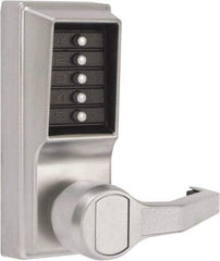 Kaba Access - Combination Entry Lever Lockset - 2-3/4" Back Set, Nonkey Override Cylinder, Zamak3, Satin Chrome Finish - Apex Tool & Supply