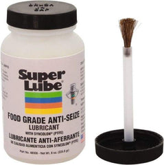 Synco Chemical - 8 oz Bottle Anti-Seize Lubricant - Synthetic with PTFE, 450 to 450°F, Translucent White, Water Resistant - Apex Tool & Supply
