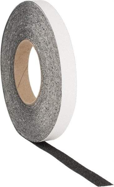 PRO-SAFE - Black Solid Color Anti-Slip Vinyl Tape - 3/4" Wide x 60' Long, Heavy/High Traffic - Apex Tool & Supply