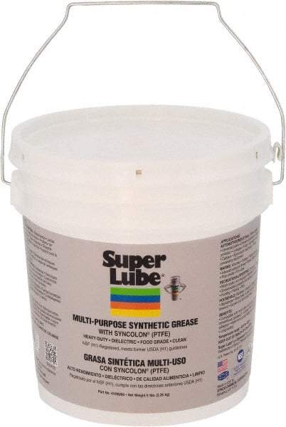 Synco Chemical - 5 Lb Pail Synthetic Lubricant w/PTFE General Purpose Grease - Translucent White, Food Grade, 450°F Max Temp, NLGIG 00, - Apex Tool & Supply