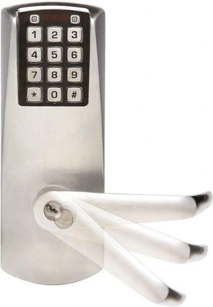 Kaba Access - 1-3/4 to 2-1/4" Door Thickness, Satin Chrome Finish, Combination Entry Deadbolt with Key Override - Field Set Handling, Key Override, 6 or 7 Pin Cylinder - Apex Tool & Supply
