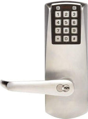 Kaba Access - 1-3/4 to 2-1/4" Door Thickness, Satin Chrome Finish, Combination Entry Deadbolt with Key Override - Field Set Handling, Key Override, 6 or 7 Pin Cylinder - Apex Tool & Supply