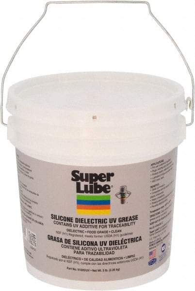 Synco Chemical - 5 Lb Pail Silicone Heat-Transfer Grease - Translucent White, Food Grade, 450°F Max Temp, NLGIG 2, - Apex Tool & Supply