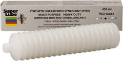Synco Chemical - 14.1 oz Bellow Synthetic Lubricant w/PTFE General Purpose Grease - Translucent White, Food Grade, 450°F Max Temp, NLGIG 1, - Apex Tool & Supply