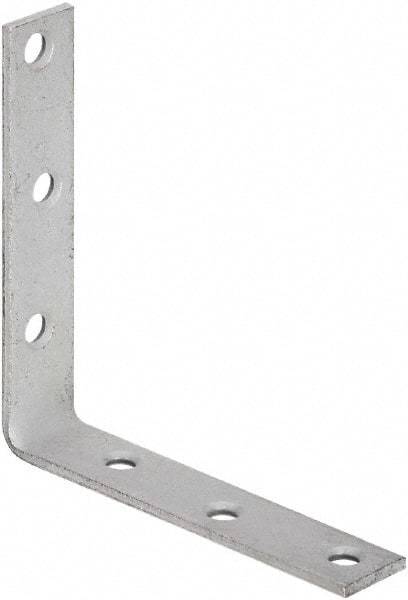National Mfg. - 5" Long x 1" Wide, Galvanized Steel, Corner Brace - Galvanized - Apex Tool & Supply
