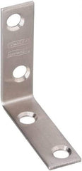National Mfg. - 2" Long x 5/8" Wide, Stainless Steel, Corner Brace - Stainless Steel Coated - Apex Tool & Supply