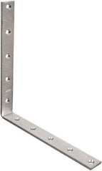 National Mfg. - 10" Long x 1-1/4" Wide, Steel, Corner Brace - Zinc Plated - Apex Tool & Supply