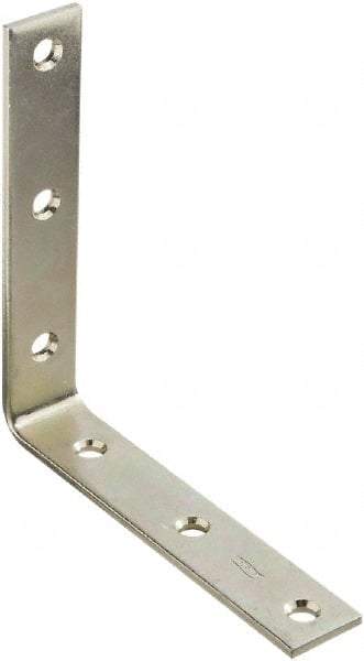 National Mfg. - 6" Long x 1-1/8" Wide, Steel, Corner Brace - Zinc Plated - Apex Tool & Supply