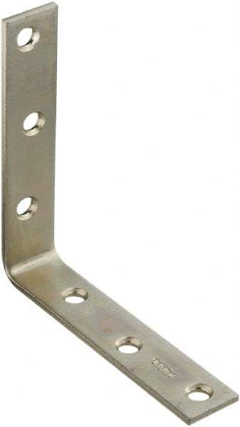 National Mfg. - 5" Long x 1" Wide, Steel, Corner Brace - Zinc Plated - Apex Tool & Supply
