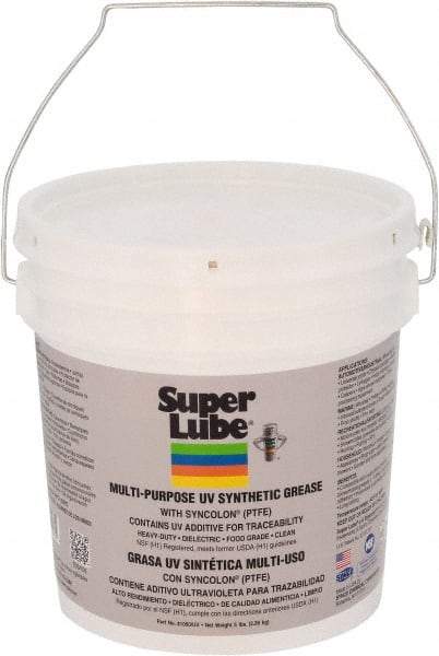 Synco Chemical - 5 Lb Pail Synthetic Lubricant w/PTFE General Purpose Grease - Translucent White, Food Grade, 450°F Max Temp, NLGIG 2, - Apex Tool & Supply