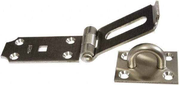National Mfg. - 2-1/2" Wide, Safety Hasp - Stainless Steel - Apex Tool & Supply