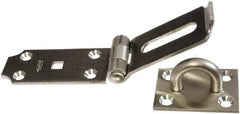 National Mfg. - 2-1/2" Wide, Safety Hasp - Stainless Steel - Apex Tool & Supply