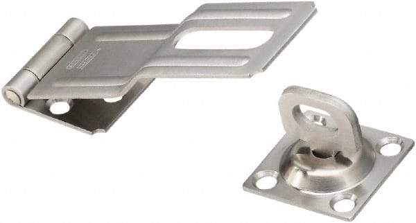 National Mfg. - 1-1/2" Wide, Latching Post Hasp - Stainless Steel - Apex Tool & Supply