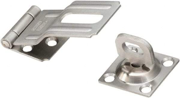 National Mfg. - 1-1/2" Wide, Latching Post Hasp - Stainless Steel - Apex Tool & Supply