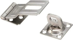 National Mfg. - 1-1/2" Wide, Latching Post Hasp - Stainless Steel - Apex Tool & Supply