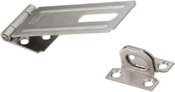 National Mfg. - 1-1/2" Wide, Safety Hasp - Stainless Steel - Apex Tool & Supply