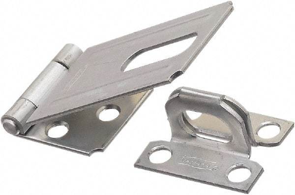 National Mfg. - 3-1/4" x 1-1/2" Wide, Safety Hasp - Zinc Plated Steel - Apex Tool & Supply