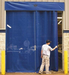 Goff's Enterprises - 10' Door Width x 12' Door Height Vinyl Insect Barrier Door Unit - Blue - Apex Tool & Supply